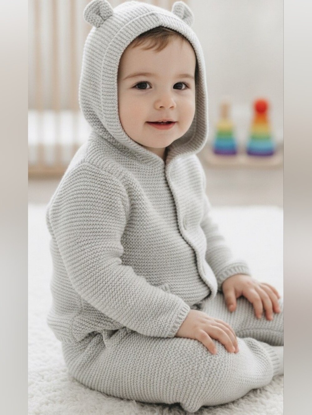 Gap Sweater Knit Baby Hoodie and Pants Set 12-18